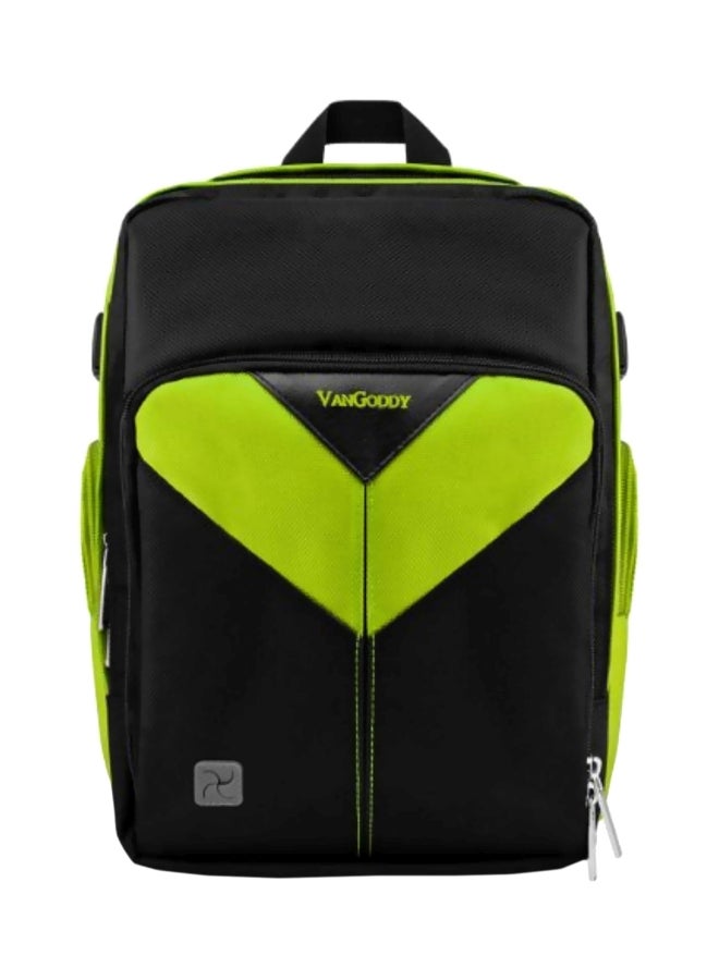 VanGoddy - Protective Backpack For Konica Minolta Maxxum 7D (Dynax 7D / Alpha-7 Digital) Digital SLR Camera With Mini Tripod And Screen Protector Green/Black - Image 1
