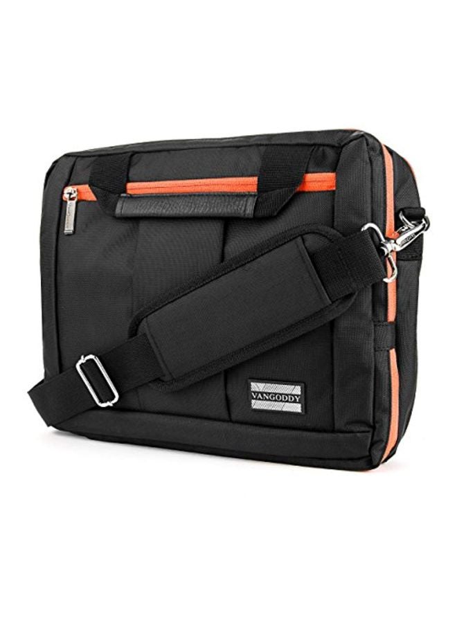VanGoddy - Shoulder Bag Backpack For HP Chromebook Series Upto 13.75-Inch Laptops Black/Orange - Image 1