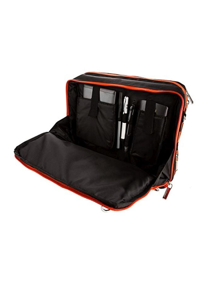 VanGoddy - Shoulder Bag Backpack For HP Chromebook Series Upto 13.75-Inch Laptops Black/Orange - Image 1