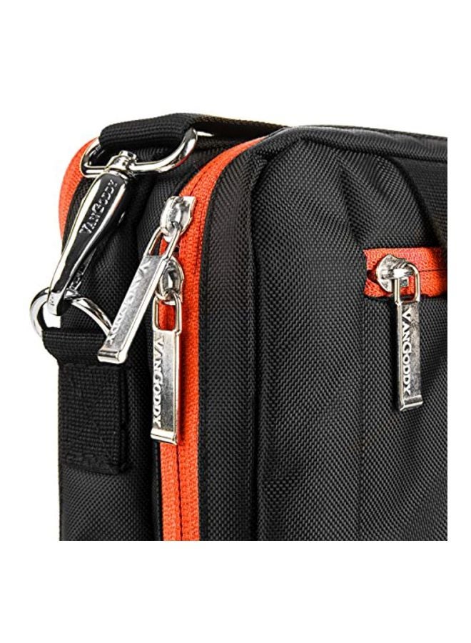 VanGoddy - Shoulder Bag Backpack For HP Chromebook Series Upto 13.75-Inch Laptops Black/Orange - Image 1