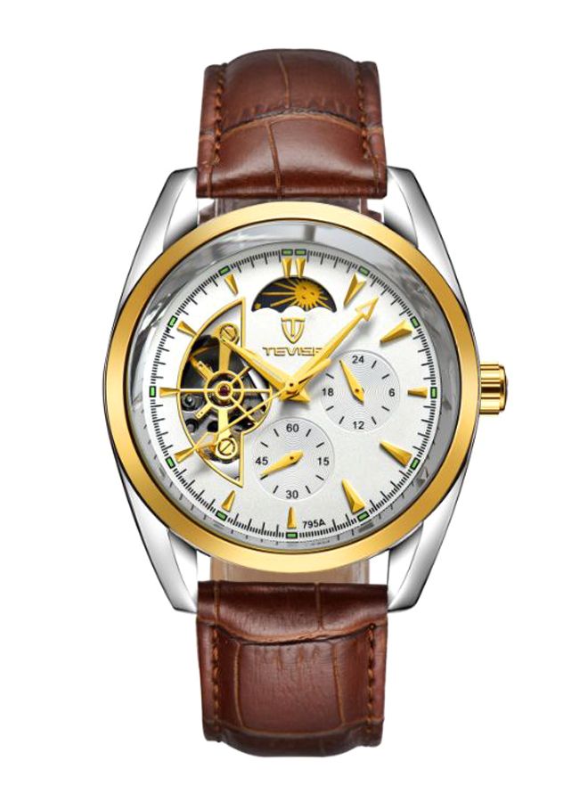 Tevise Men's PU Leather Analog Watch 795a - Image 1