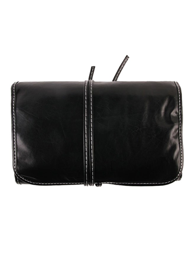 طقم فراشي مكياج بشعار مطبوع من 32 قطعة أسود - Image 5