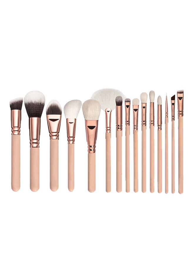 Professional Make-Up Brush Set Pink/Gold - Image 1