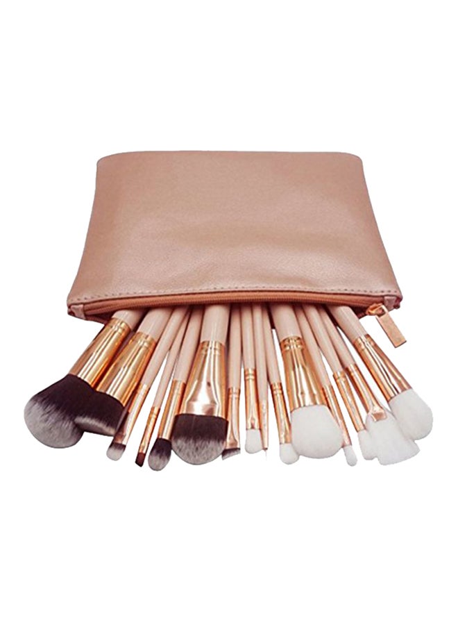 Professional Make-Up Brush Set Pink/Gold - Image 4