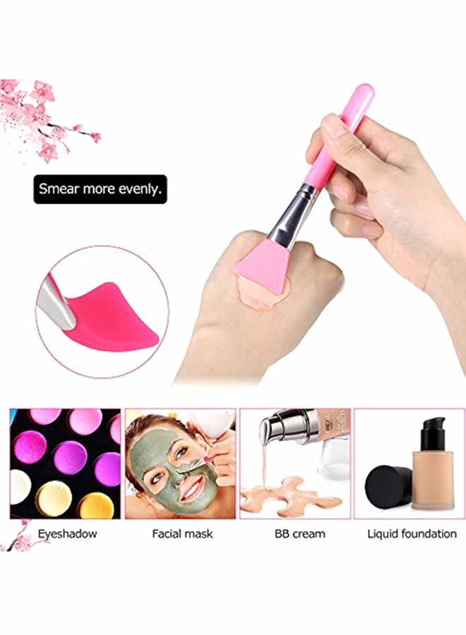 آنسيلف طقم فرش مكياج من السيليكون من 6 قطع وردي - Image 4