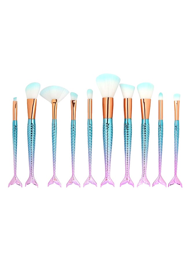 MAANGE - 10 Piece Make Up Brush Set Multicolor - Image 1