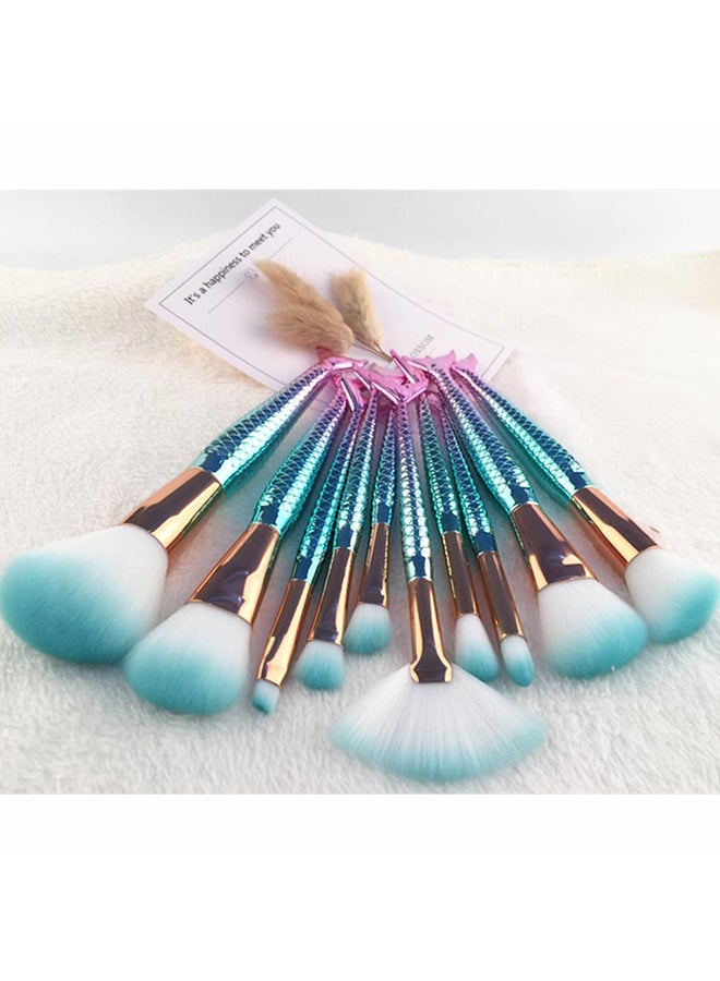 MAANGE - 10 Piece Make Up Brush Set Multicolor - Image 1