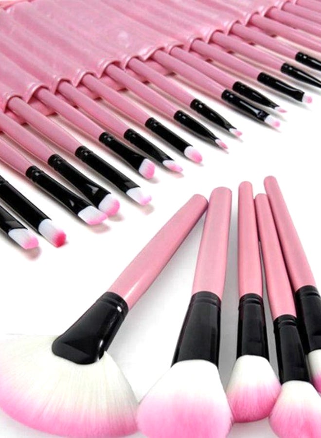 L'CHEAR 32-Piece Professional Makeup Brush Set Pink/Black/White - Image 5