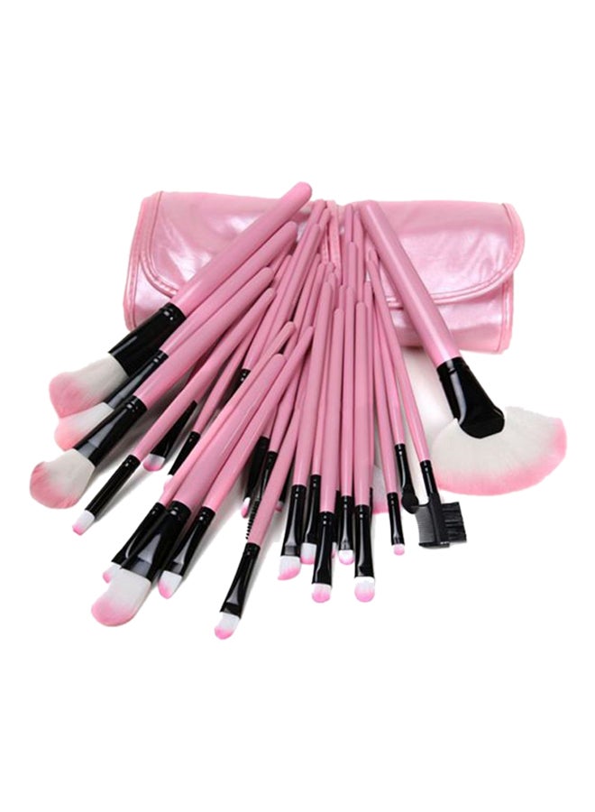 L'CHEAR 32-Piece Professional Makeup Brush Set Pink/Black/White - Image 1