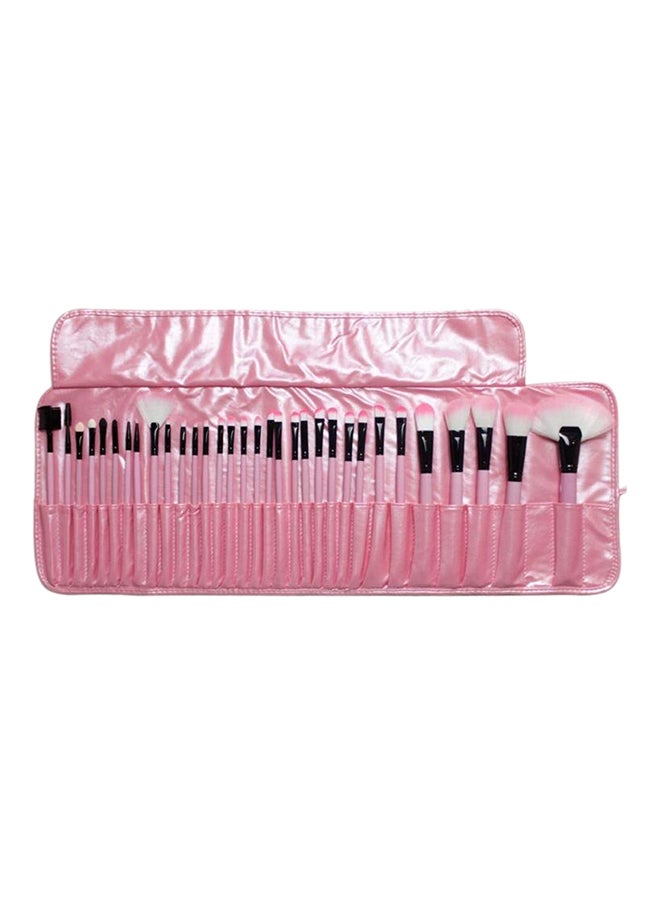 L'CHEAR 32-Piece Professional Makeup Brush Set Pink/Black/White - Image 4