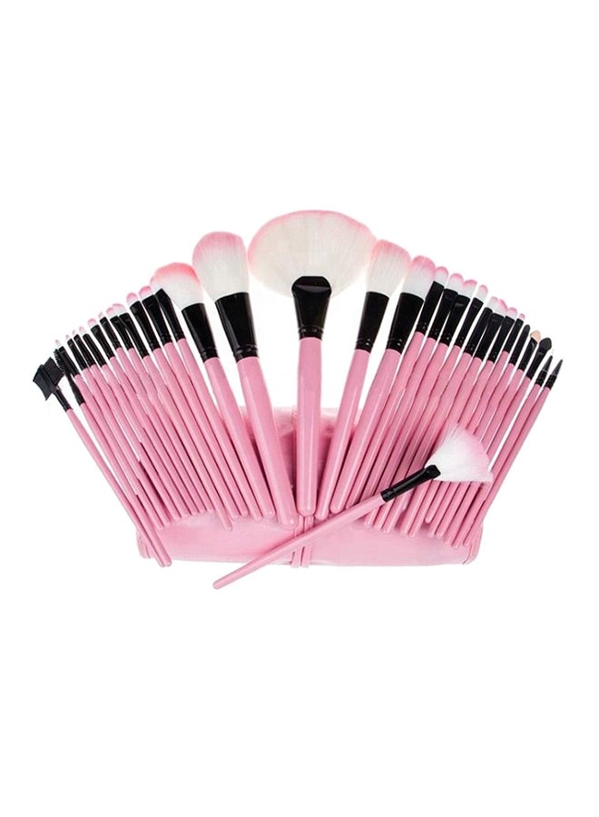 L'CHEAR 32-Piece Professional Makeup Brush Set Pink/Black/White - Image 3