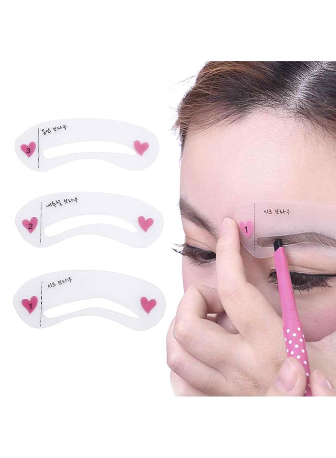 DubaiGallery Eyebrow Shaper 3 Style Grooming Stencil Kit White - Image 4