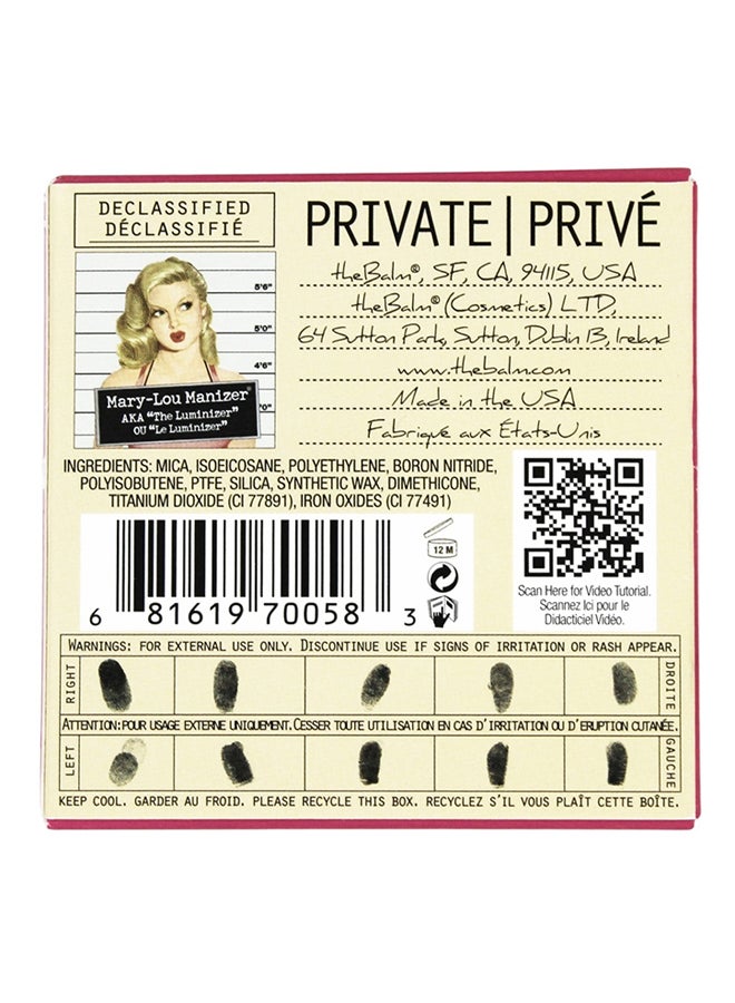 theBalm - Mary Lou Luminizer Manizer Highlighter Mary-Lou Champagne - Image 1