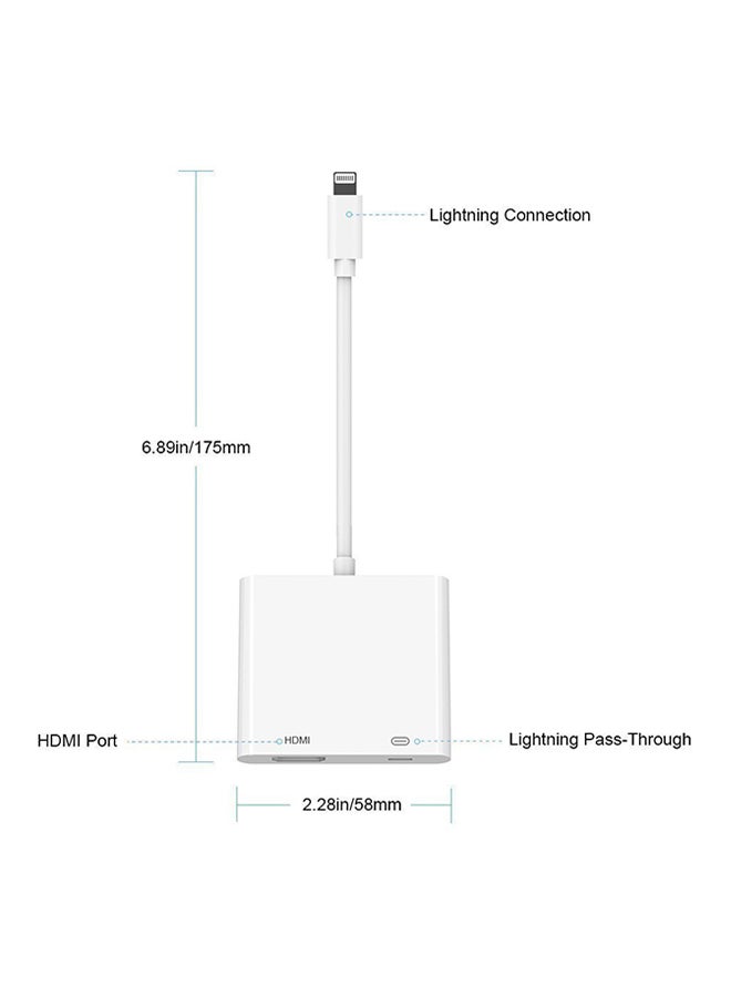 Lightning To HDMI Digital Av Adapter | White - v1559900281/N12423775A_4