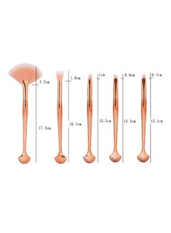 MAANGE 10 Piece Make Up Brush Set gold  - Image 5