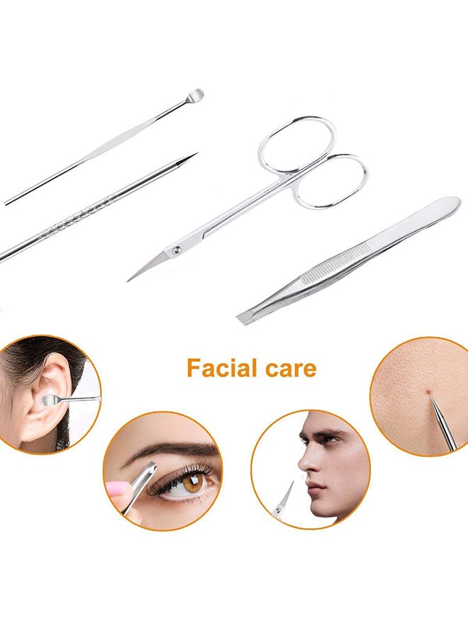 12-Piece Nail Clippers Manicure And Pedicure Set Silver