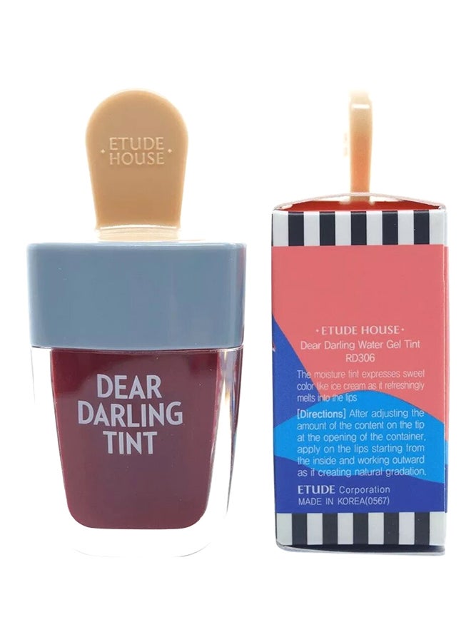 ETUDE HOUSE Dear Darling Water Gel Tint Lip Gloss RD306 Shark Red  - Image 4