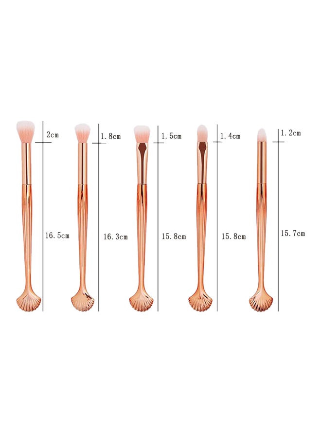 MAANGE 10 Piece Make Up Brush Set gold - Image 4