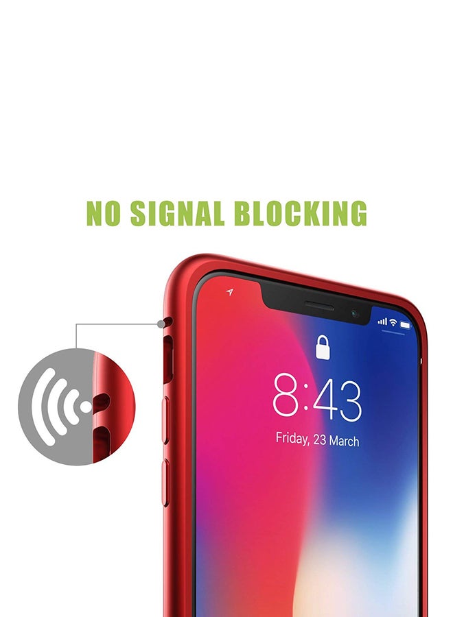 LNKOO Magnetic Adsorption Case For Apple iPhone XS Max Clear/Red  - Image 5