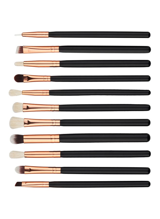 12-Piece Eye Makeup Brushes Black - Image 2