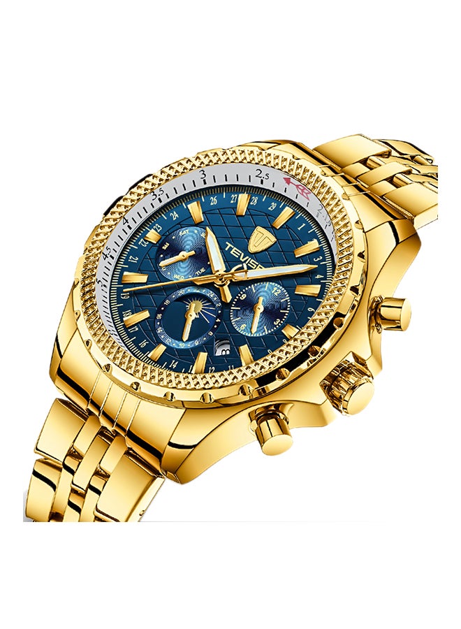 تيفيز ساعة يد ميكانيكية بسوار من الستانلس ستيل قياس 47 مم - لون ذهبي men - Image 2