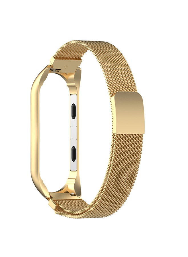 Generic - Magnetic Milanese Stainless Steel Watch Band For Xiaomi MiBand 3 Gold - Image 1