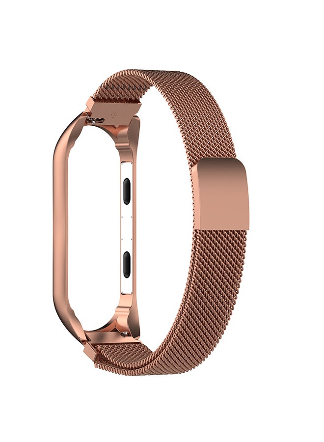 Generic - Magnetic Milanese Stainless Steel Watch Band For Xiaomi MiBand 3 Rose Gold - Image 1
