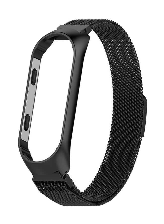 Generic - Magnetic Milanese Stainless Steel Watch Band For Xiaomi MiBand 3 Black - Image 1