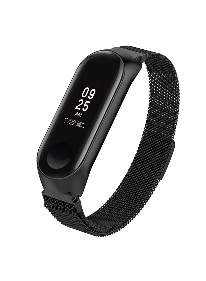 Generic - Magnetic Milanese Stainless Steel Watch Band For Xiaomi MiBand 3 Black - Image 1