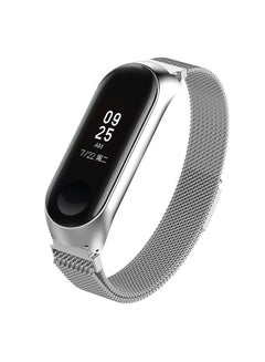 Generic Magnetic Milanese Stainless Steel Watch Band For Xiaomi MiBand 3 Silver  - Image 3