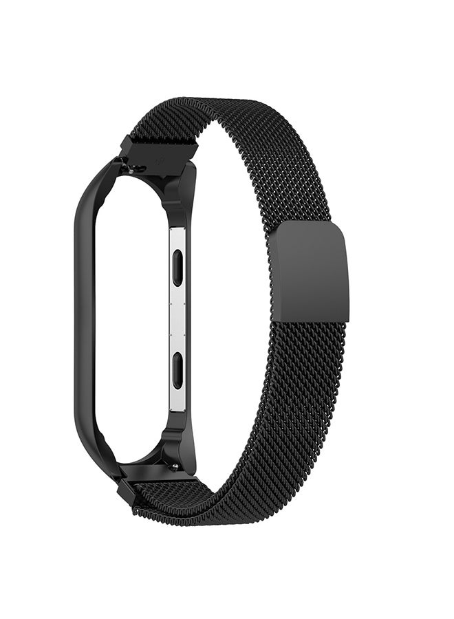Generic - Magnetic Milanese Stainless Steel Watch Band For Xiaomi MiBand 3 Black - Image 1