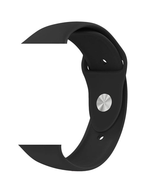 Silicone Replacement Sports Wrist Strap Watch Band for Apple Watch iWatch 42mm 38mm Black