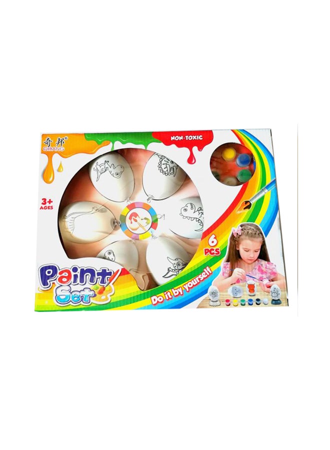 مجموعة طلاء البيض مع فرشاة مكونة من 6 قطع متعدد الألوان - Image 1