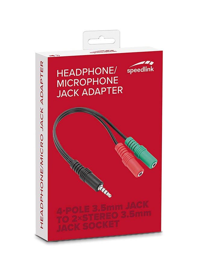 سبيدلينك محول مقسم لسماعة الرأس أسود - Image 2