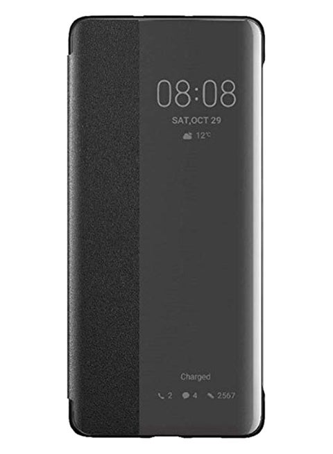 Smart View Flip Case Cover For Huawei P30 Pro Black/Clear