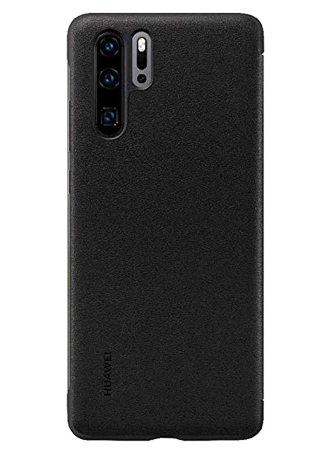Smart View Flip Case Cover For Huawei P30 Pro Black/Clear