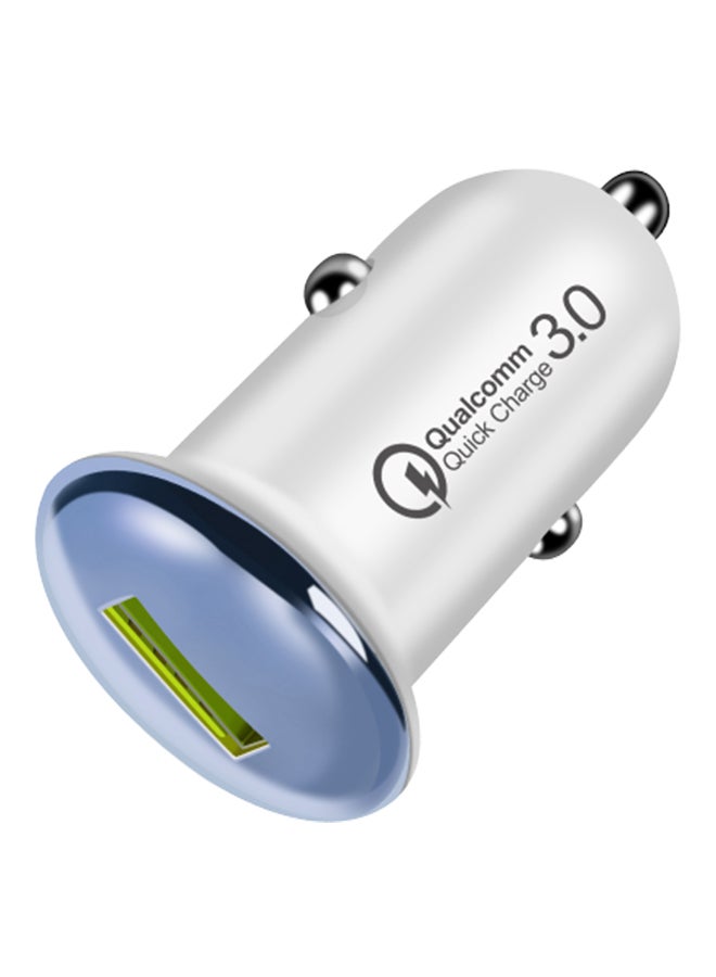 Car Charger With USB Port Blue