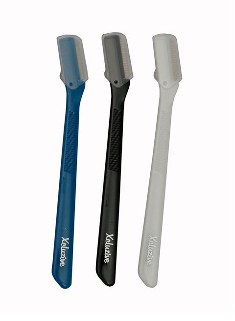 3-Piece Eyebrow Razor Multicolour