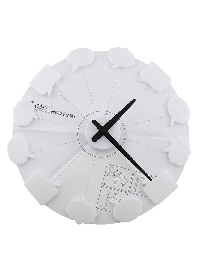 DIY Wall Decor Sticker Wall Clock White
