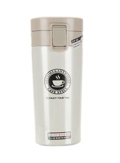 Jipush Stainless Steel Double Wall Thermal Cup White 380ml