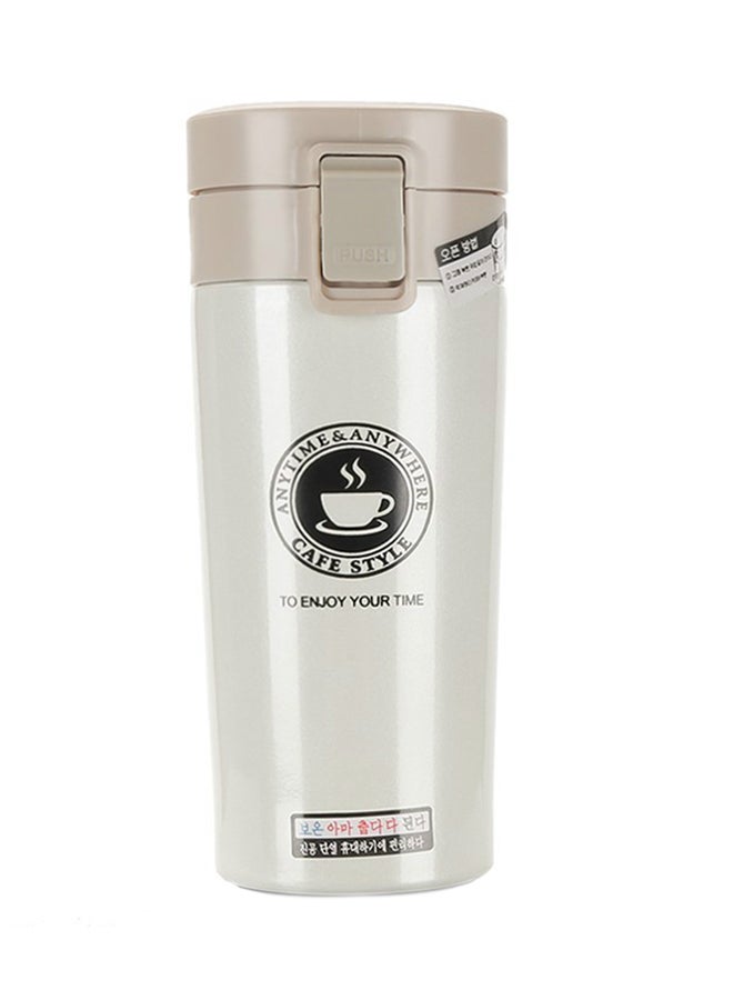 Generic - Jipush Stainless Steel Double Wall Thermal Cup White 380ml - Image 1