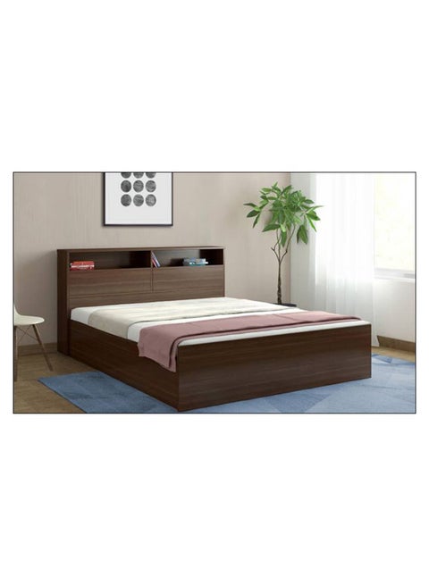 Storage Bed With Mattress Walnut