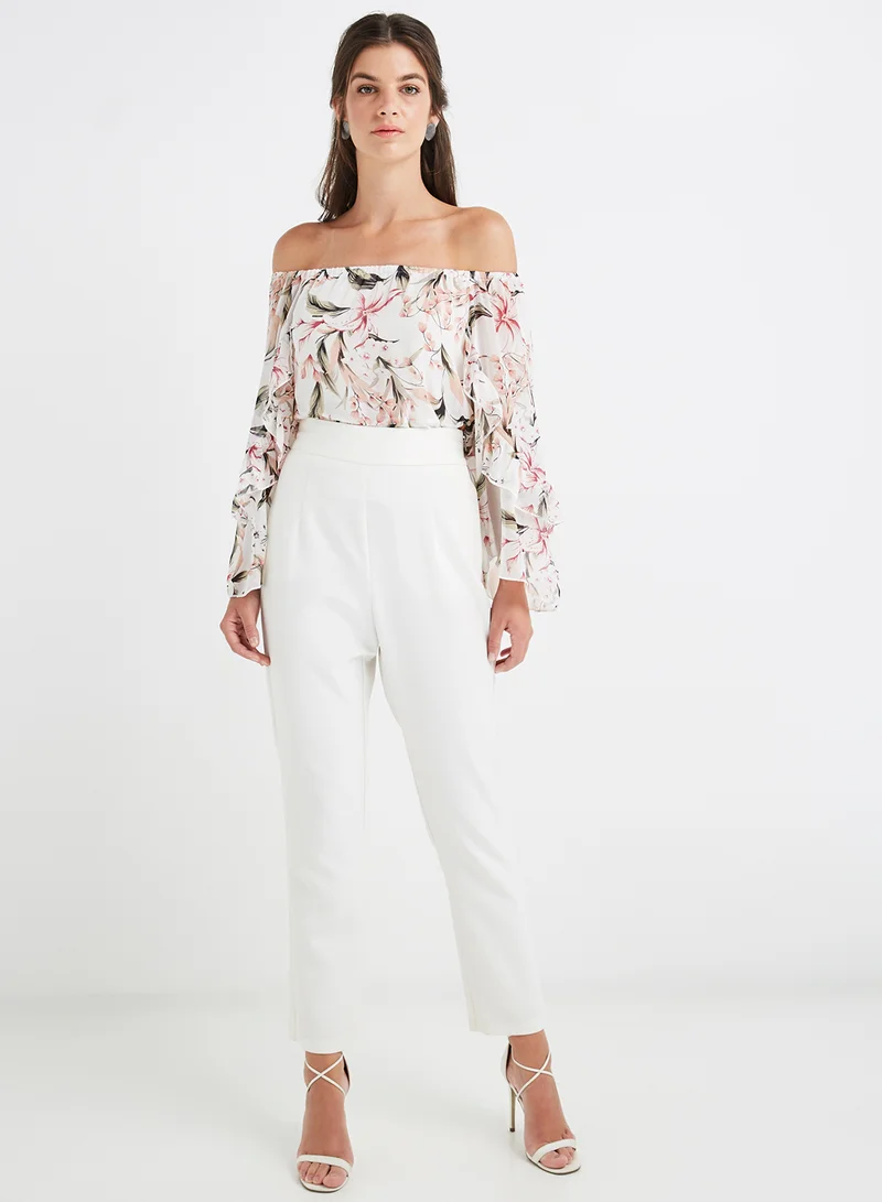 FOREVER 21 Woven Long Sleeves Polyester Top Multicolour