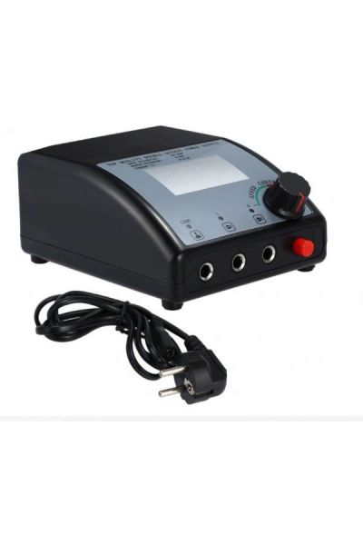 Double Output Digital Tattoo Power Supply Black/Grey - Image 1