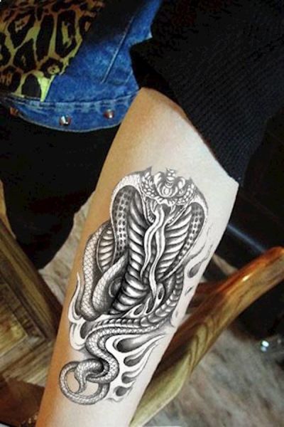 Waterproof Temporary Tattoo Sticker Black/White