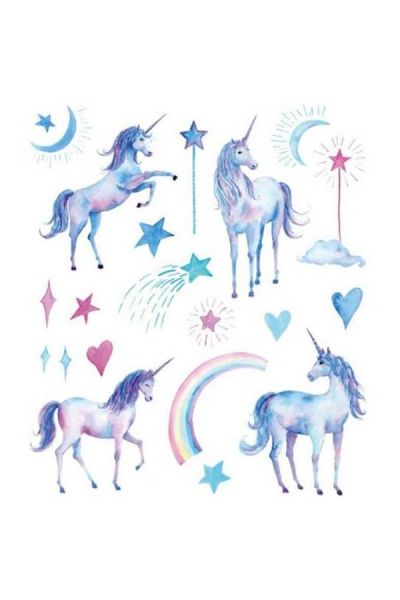 2-Piece Temporary Tattoo Set Purple/Blue/Green - Image 1