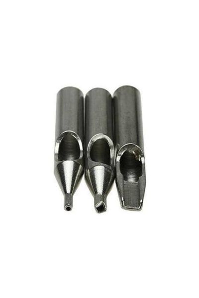 22-Piece Steel Tips Set For Tattoo Machine Needle Grip Tube Silver - Image 1