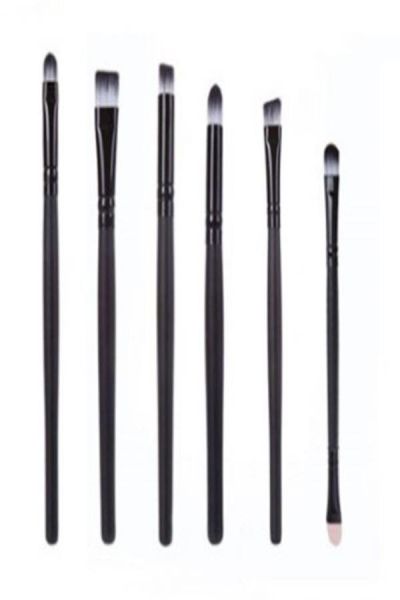 6-Piece Eye Makeup Brush Set Black - Image 1
