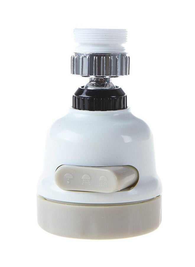 Moveable ABS Kitchen Tap Head White/Beige - Image 1