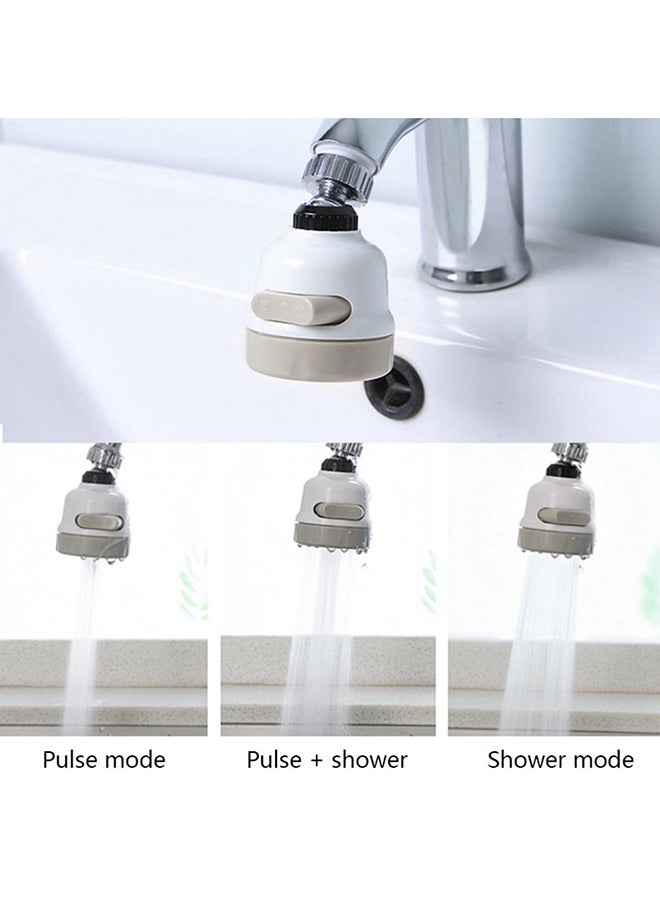 Moveable ABS Kitchen Tap Head White/Beige - Image 4